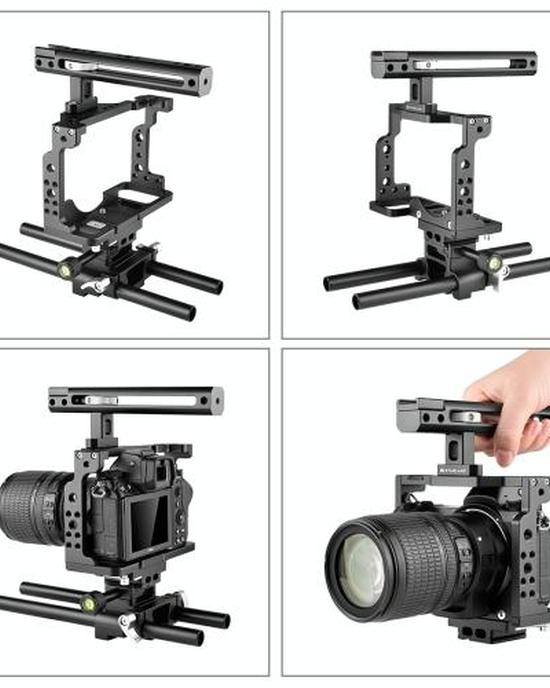 مثبت قفص كاميرا فيديو PULUZ مع مقبض وقضيب سكة لكاميرا Nikon Z6 / Z7 (أسود) مثبت قفص كاميرا فيديو PULUZ مع مقبض وقضيب سكة لكاميرا Nikon Z6 / Z7 (أسود)