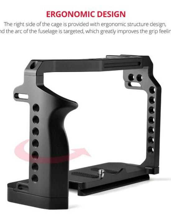 YELANGU C22 YLG0334B Video Camera Cage Stabilizer with Handle for Canon EOS R5/R6 (Black) YELANGU C22 YLG0334B Video Camera Cage Stabilizer with Handle for Canon EOS R5/R6 (Black)