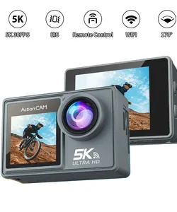 كاميرا 5K 4K60Fps مع شاشة IPS تعمل باللمس وWiFi وزوايا تصوير 170°
