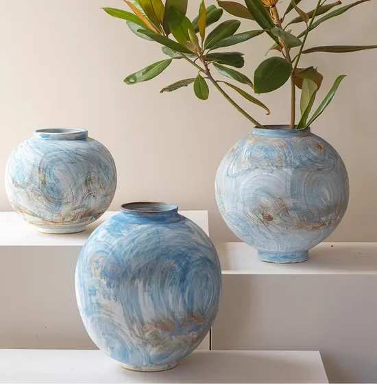 Blue Wind β Wabi-Sabi Style Modern Ceramic Vase Blue Wind β Wabi-Sabi Style Modern Ceramic Vase