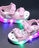حذاء أطفال بناتي كاجوال بإضاءة LED - تصميم قطط لطيف حذاء أطفال بناتي كاجوال بإضاءة LED - تصميم قطط لطيف