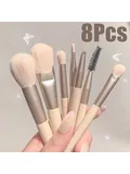 New 8 pieces makeup brush, hidden makeup collection, brush, brush, loose powder, eye shadow brush New 8 pieces makeup brush, hidden makeup collection, brush, brush, loose powder, eye shadow brush