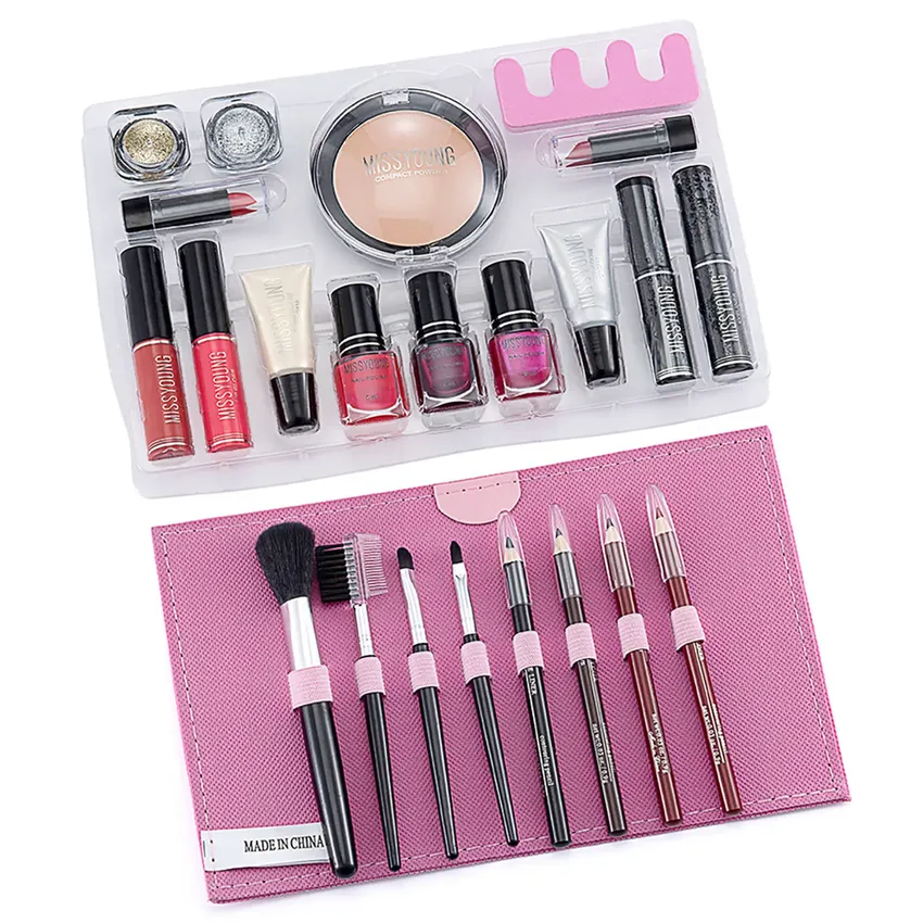 A professional makeup set with a transparent bag, a collection of holiday gifts, a full cosmetic collection for women A professional makeup set with a transparent bag, a collection of holiday gifts, a full cosmetic collection for women
