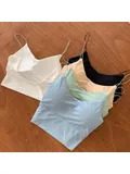 1 Piece of Women Sexy Silk Silk Siller Tube Smooth Sports Tank Simultant Wireless Lingerie Linger