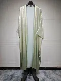 New access to the United Arab Emirates Luxury Dubai Fashion Design Abaya Kimono Türkiye Open Apple Batwing sleeves direction long abaya jilbab New access to the United Arab Emirates Luxury Dubai Fashion Design Abaya Kimono Türkiye Open Apple Batwing sleeves direction long abaya jilbab