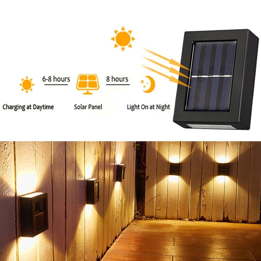 Solar Wall Lamps LED Outdoor Fence Deck Path Garden Patio Pathway Stairs Lights Solar Wall Lamps LED Outdoor Fence Deck Path Garden Patio Pathway Stairs Lights