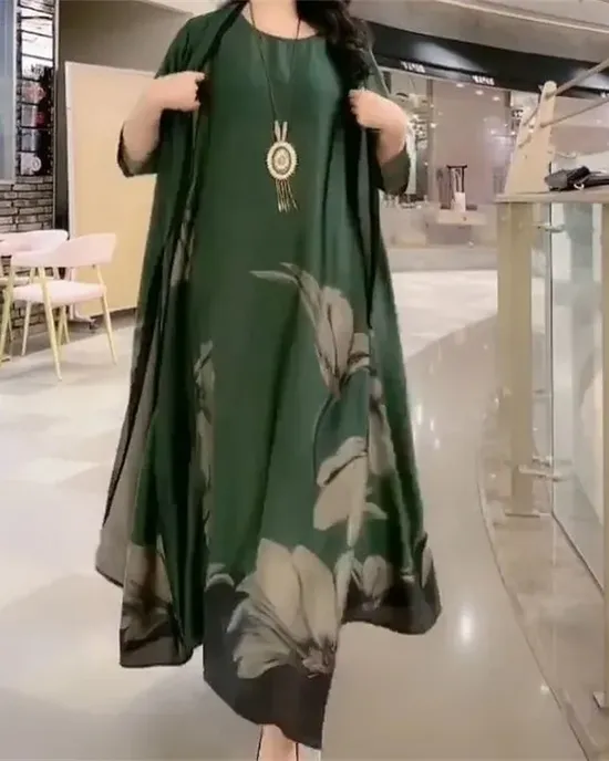 فستان أمهات صيفي، مطبوع عليه رسومات عادية، أزياء قوارب، استنساخ، فساتين طويلة، فساتين طويلة للنساء فستان أمهات صيفي، مطبوع عليه رسومات عادية، أزياء قوارب، استنساخ، فساتين طويلة، فساتين طويلة للنساء